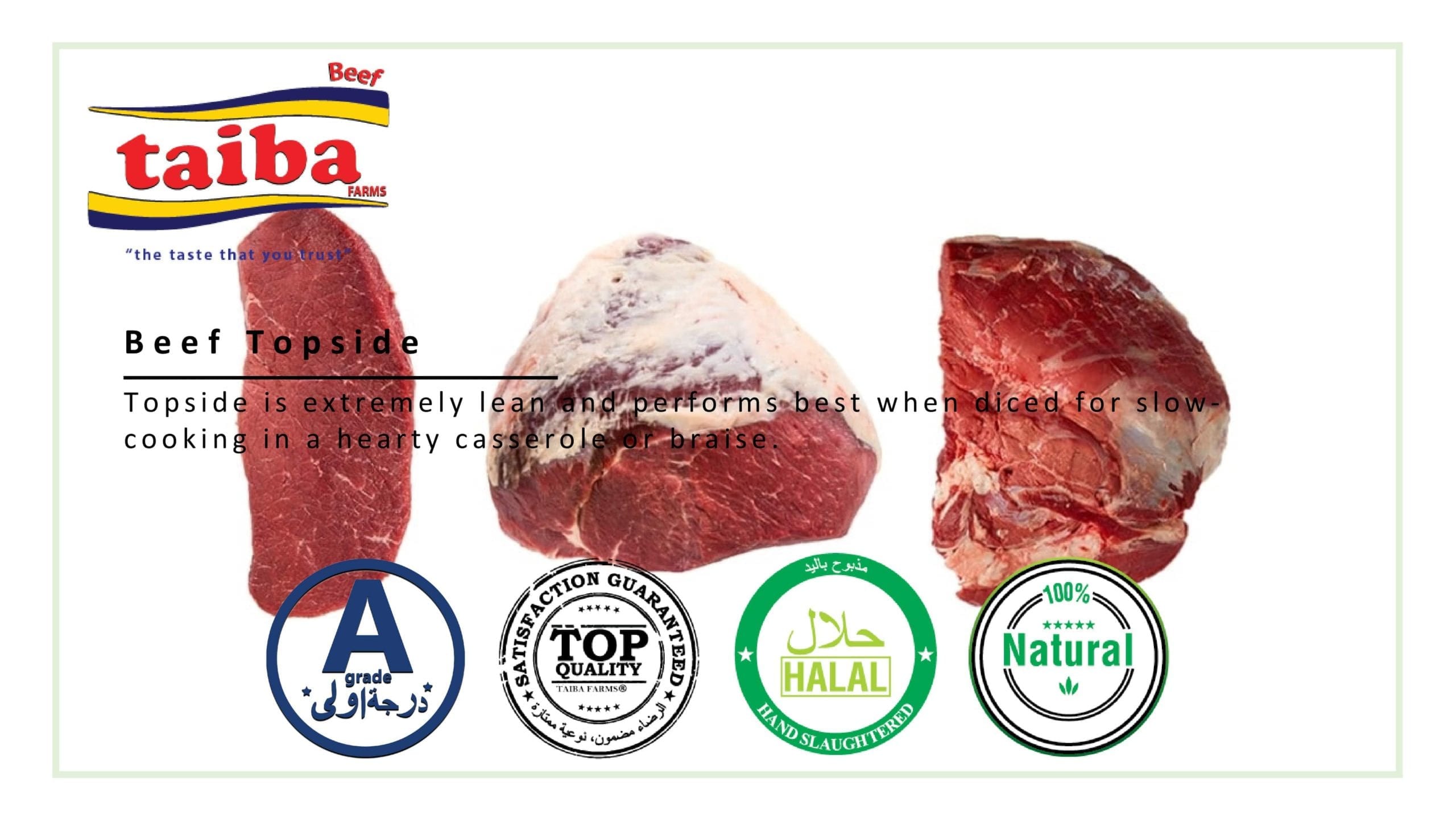 Beef Topside: wholesalers, suppliers, Halal fresh and frozen meat