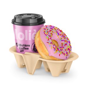 Bakery Delivery UAE Shop Coffee Cup With Strawberry Donut Online In UAE, Dubai, Abu Dhabi & Sharjah