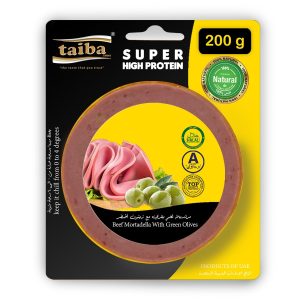 Top Quality Fresh Gym Food & Fitness Food Online Suppliers in Dubai, Abu Dhabi, UAE Buy Beef Mortadella with Olive Online